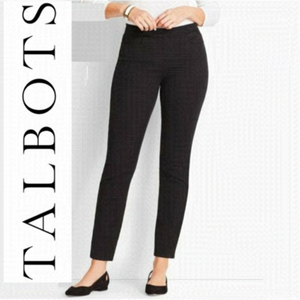 TALBOTS Black Modern Slim Cotton Ankle Pant 2P x 34​​​​​​​​